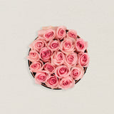 Round Velvet Rose Box | Pink