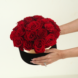 Round Velvet Rose Box